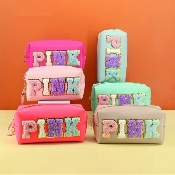 NWT Purple PINK Cosmetic Makeup Bag - Picture 3 of 3